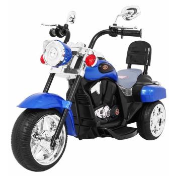 Motocicleta electrica chopper nightbike tr1501, roti si scaun din plastic, 92x34x63 cm, putere 6v - albastru