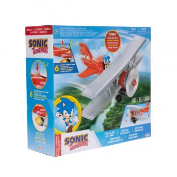 Nintendo sonic - set de joaca avion cu lumini si sunete, figurina sonic inclusa