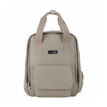 Rucsac pentru mamici, freeon, style, impermeabil, cu multiple buzunare, bine compartimentat, cu prindere universala de carucior, 28x28x12 cm, grey/beige