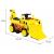 Excavator electric cu cupa mobila jj309, roti si scaun din plastic, 113x41x52 cm, putere 6v - galben