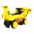 Excavator electric cu cupa mobila jj309, roti si scaun din plastic, 113x41x52 cm, putere 6v - galben