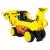 Excavator electric cu cupa mobila jj309, roti si scaun din plastic, 113x41x52 cm, putere 6v - galben