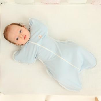 Sac de dormit nou-nascut swaddle first sleep blue skies 60 cm, 1 tog