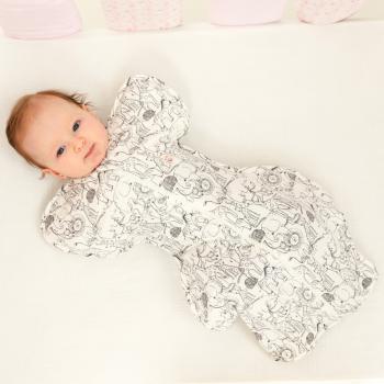 Sac de dormit nou-nascut swaddle first sleep jungle dreamland 60 cm, 1 tog