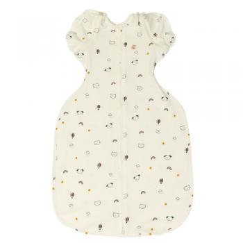 Sac de dormit swaddle first sleep kitty dreamland, faza 2, pentru bebelusi 3-6 luni, tog 0.5 74 cm, 0.5 tog