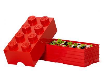 Cutie depozitare lego 2x4 rosu