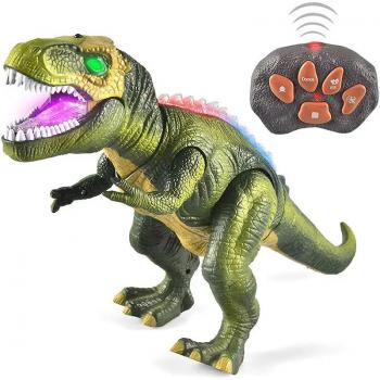 Dinozaur de jucarie cu telecomanda si 5 functii – tyrannosaurus rex verde