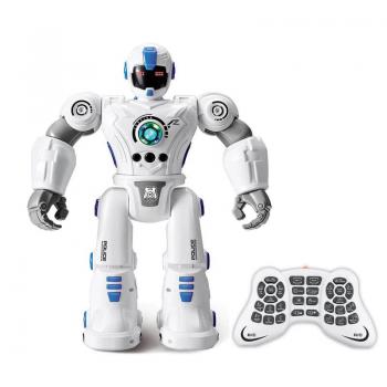 Robot inteligent interactiv controlabil prin gesturi sau telecomanda – police robot albastru