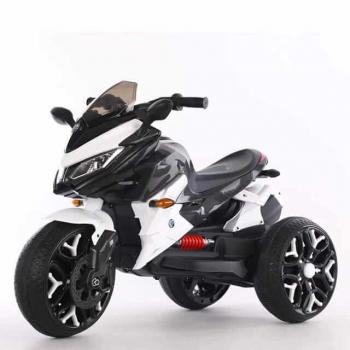 Motocicleta electrica pentru copii 2-8 ani cu doua motoare, alb