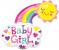 Balon folie baby girl 76x76 cm