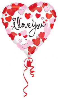 Balon folie inima i love you 45 cm