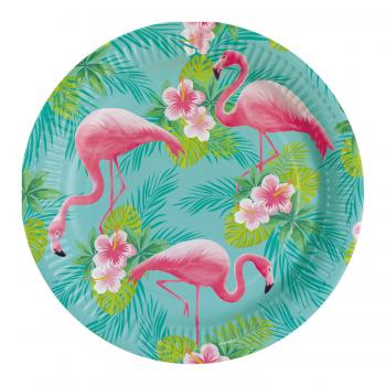 Farfurii flamingo petrecere 23 cm