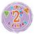 Balon folie happy 2nd birthday 45 cm