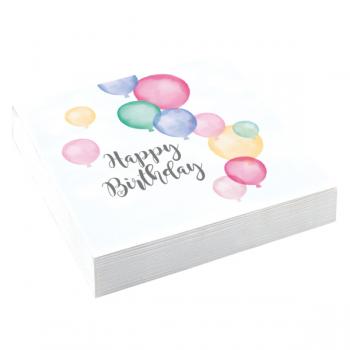 Servetele happy birthday baloane 33x33 cm