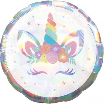 Balon folie unicorn iridescent 43 cm