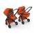 Carucior 2 in 1, greentom, 100% ecologic, black orange