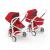 Carucior 2 in 1, greentom, 100% ecologic, white red