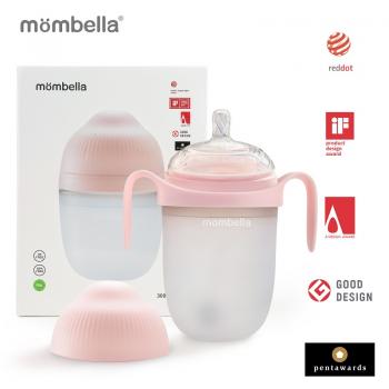 Biberon anticolici mombella breast-like, 300ml, tetina 360Ã‚Â° xl flux consistent, 100% silicon, old roze