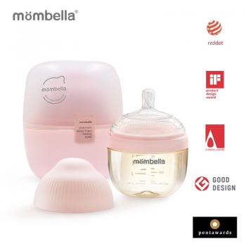 Biberon anticolici mombella breast-like, 120ml, tetina s flux lent, ppsu, old roze