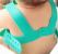 Baveta flexi bib minikoioi, 100% premium silicone  – aqua green