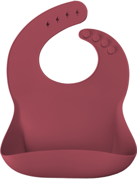 Baveta basic bib minikoioi, 100% premium silicone – velvet rose