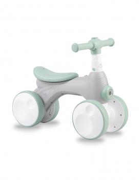 Bicicleta cu lumini, sunet si difuzor de balonase, momi tobis - grey