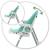 Scaun de masa appekids - sky - river green