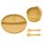 Set diversificare, appekids, 100% silicon, basic - honey