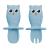 Set tacamuri din silicon, appekids, owl - aqua blue