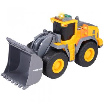 Buldozer Dickie Toys Volvo Wheel Loader 23 cm cu lumini si sunete