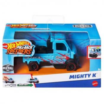 Hot wheels masinuta metalica cu sistem pull back mighty k scara 1:43