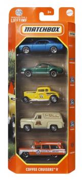 Matchbox set 5 masinute metalice coffee cruisers v scara 1:64