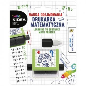 Stampilă imprimantă pentru învățarea matematicii, nodmka verde, kidea