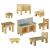 Set de construit obiecte de mobilier, 128 piese din lemn, walachia