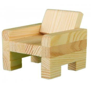 Set de construit obiecte de mobilier, 128 piese din lemn, walachia