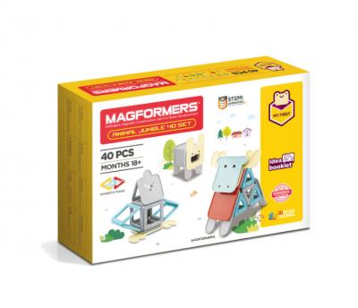 Set magnetic de construit- magformers animale, 40 piese