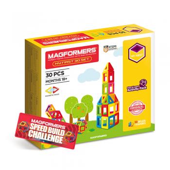 Set magnetic de construit- set de baza magformers, 30 piese