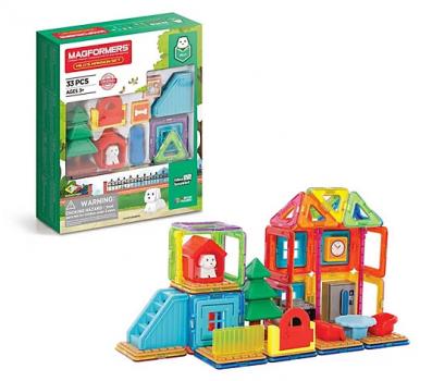 Set de construit magformers- casa milo, 33 piese