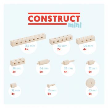 Set gama construct mini format din 44 piese, pentru construit masini, animale si alte modele, walachia