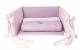 Amy - lenjerie 3 piese cu protectie laterala fluturasi din bumbac, 120x60 cm, rose