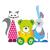 Reductor toaleta copii, antiderapant, bear  friends mint, maltex baby