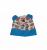 Set caciula cu guler copii blue animals 46-48 cm