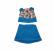 Set caciula cu guler copii blue animals 46-48 cm