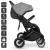 BabyGo - Carucior pliabil pentru gemeni GoTwice, Grey