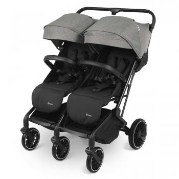 BabyGo - Carucior pliabil pentru gemeni GoTwice, Grey