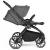 BabyGo - Carucior 3 in 1 Harmony Grey cu maner reglabil pe inaltime, cadru Black