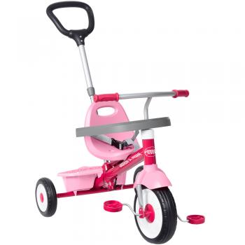 Tricicleta radio flyer 3-in-1 stroll 'n trike, roz, 1.5 - 5 ani