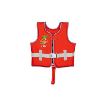 Vesta de inot pentru copii, ajustabila, 15–19 kg (2-3 ani), marimea s, rosie, cu imprimeu crocodil, reer myswimbuddy swim vest s, 66034