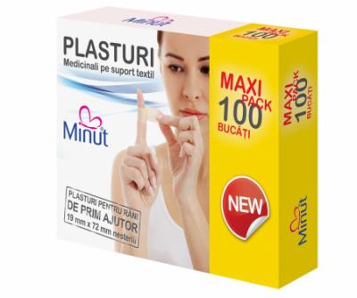 Plasturi Minut pentru rani prim ajutor - Maxi pack 100 buc