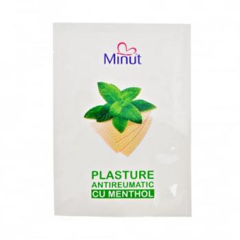 Plasturi antireumatici menthol Minut 6cm X 10cm, 24 buc